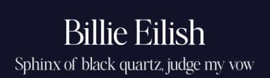 Billie Eilish by Zane Studio — Serif Font — thumbnail 2