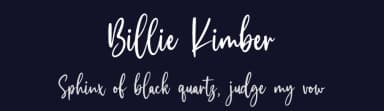 Billie Kimber by Allouse Studio — Script Handwritten Font — thumbnail 2