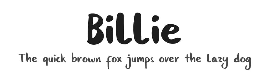 Billie by Ianmikraz — Script Handwritten Font