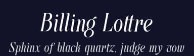 Billing Lottre by ToniStudio — Serif Font — thumbnail 2