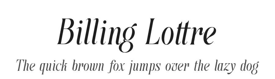 Billing Lottre by ToniStudio — Serif Font