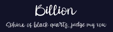 Billion by Arif Studios — Script Handwritten Font — thumbnail 2