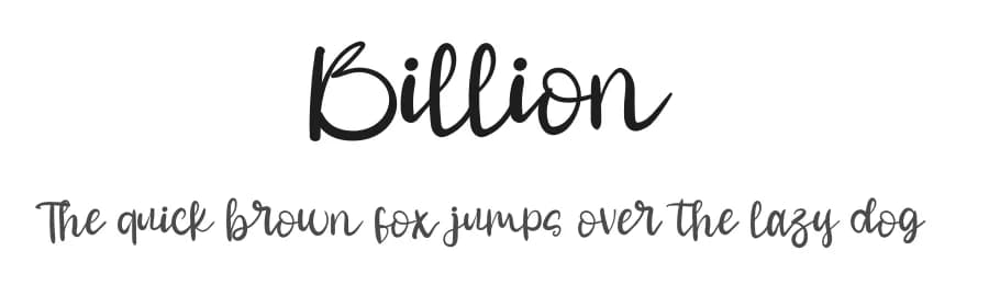 Billion by Arif Studios — Script Handwritten Font — preview 1