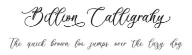Billion Calligraphy by Typhoon Type - Suthi Srisopha — Script Handwritten Font — thumbnail 1