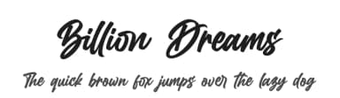 Billion Dreams by Måns Grebäck — Script Handwritten Font — thumbnail 1