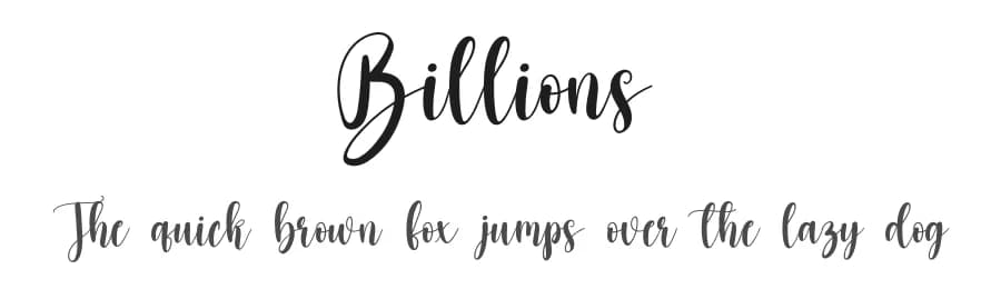 Billions by Scratchones — Script Handwritten Font