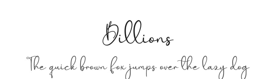 Billions by creatype designer — Script Handwritten Font