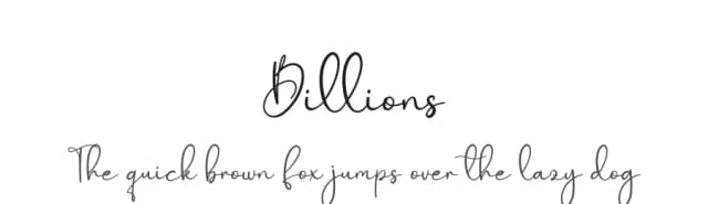 Billions by creatype designer — Script Handwritten Font