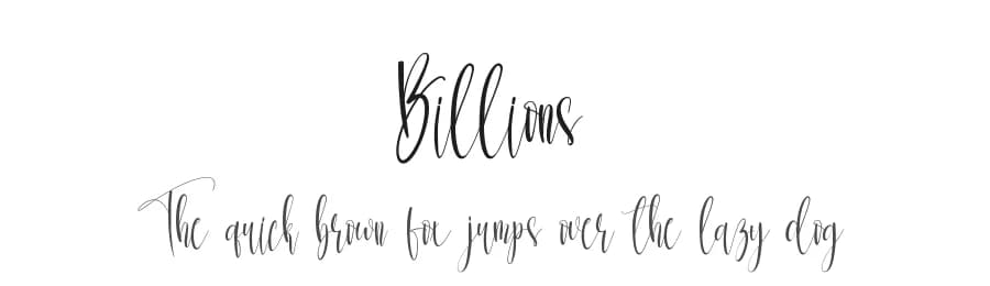 Billions by Scratchones — Script Handwritten Font