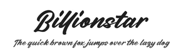 Billionstar by Ribeth Studio — Script Handwritten Font
