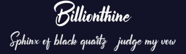 Billionthine by Ketikata Studio — Script Handwritten Font — thumbnail 2