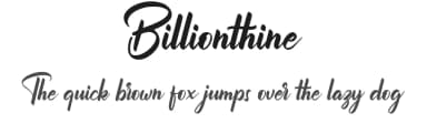 Billionthine by Ketikata Studio — Script Handwritten Font — thumbnail 1