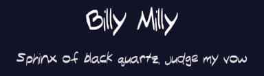 Billy Milly by Billy — Script Handwritten Font — thumbnail 2