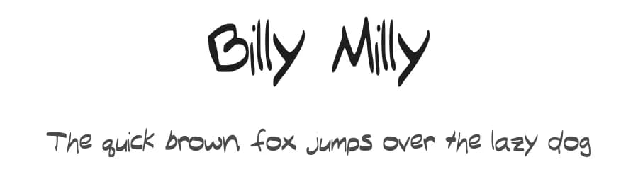 Billy Milly by Billy — Script Handwritten Font