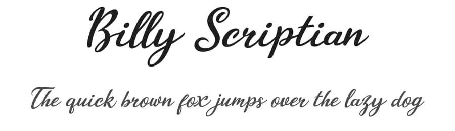 Billy Scriptian by cove703 — Script Handwritten Font