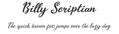 Billy Scriptian by cove703 — Script Handwritten Font — thumbnail 1