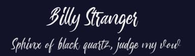 Billy Stranger by zamjump — Script Handwritten Font — thumbnail 2