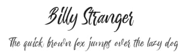 Billy Stranger by zamjump — Script Handwritten Font — thumbnail 1