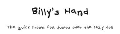 Billy's Hand by Billy England — Script Handwritten Font — thumbnail 1