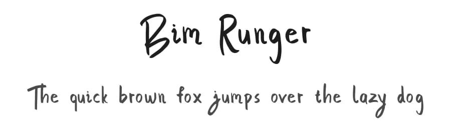 Bim Runger by madeDeduk — Script Handwritten Font — preview 1