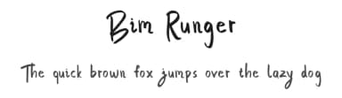 Bim Runger by madeDeduk — Script Handwritten Font — thumbnail 1