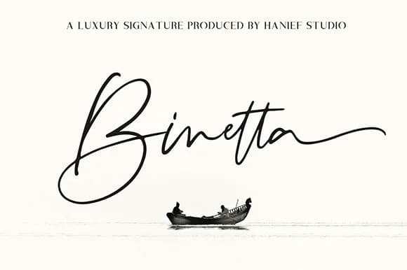 Binetta Signature Font by Hanzel Studio — Script Handwritten Font