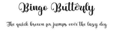 Bingo Butterfly by Bearytype — Script Handwritten Font — thumbnail 1