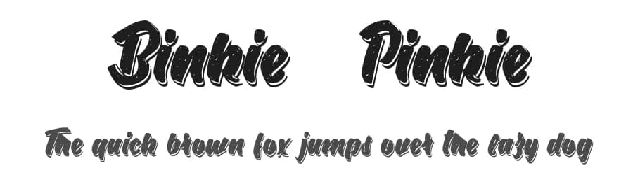 Binkie & Pinkie by Billy Argel Fonts ® — Script Handwritten Font — preview 1