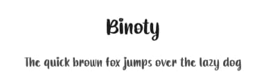 Binoty by Hugefonts — Script Handwritten Font — thumbnail 1