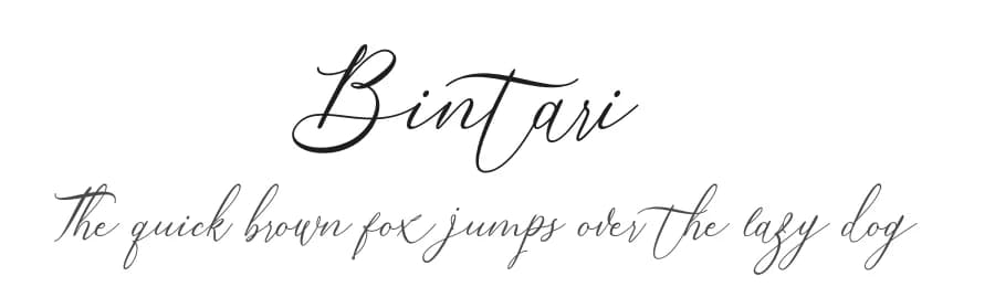 Bintari by Kong Font — Script Handwritten Font