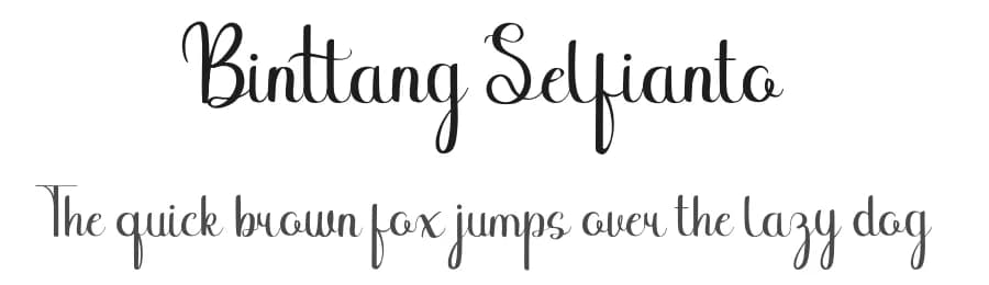 Binttang Selfianto by StringLabs Creative Studio — Script Handwritten Font