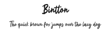 Bintton by Weape Studio — Script Handwritten Font — thumbnail 1