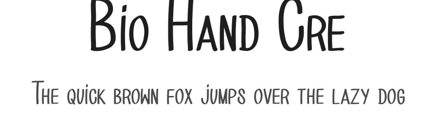 Bio Hand Cre by Fred Cre — Script Handwritten Font — preview 1