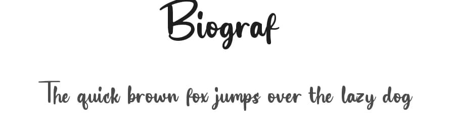 Biograf by Balpirick Studio — Script Handwritten Font