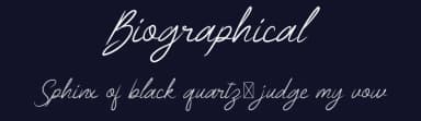 Biographical by VinType — Script Handwritten Font — thumbnail 2