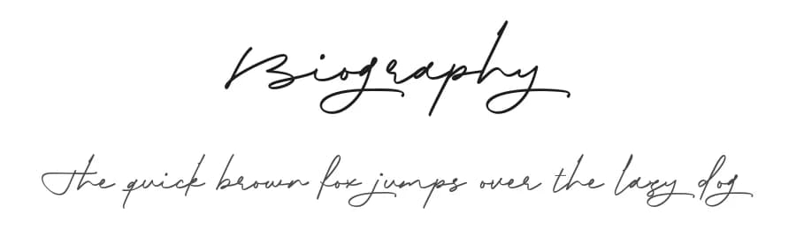 Biography by Letternun — Script Handwritten Font