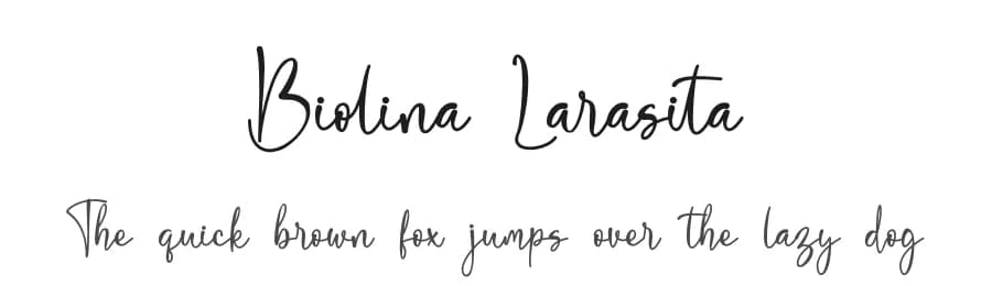 Biolina Larasita by Letterafa Studio — Script Handwritten Font