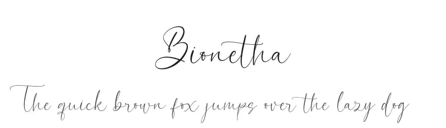 Bionetha by Almarkhatype — Script Handwritten Font