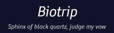 Biotrip by deFharo — Sans Serif Font — thumbnail 2