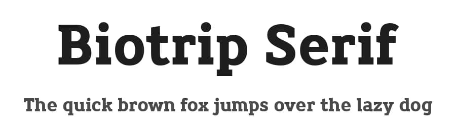 Biotrip Serif by deFharo — Serif Font