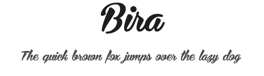 Bira by Måns Grebäck — Script Handwritten Font