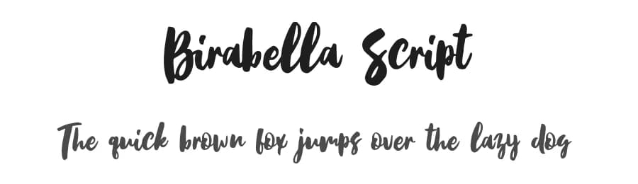 Birabella Script by ijem — Script Handwritten Font