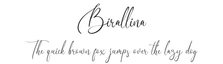 Birallina by Blankids — Script Handwritten Font