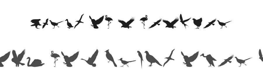 Birds of a Feather by Iconian Fonts — Dingbats Font