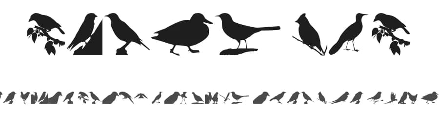 Birds TFB by zanatlija — Dingbats Font