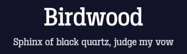 Birdwood by Eko Bimantara — Serif Font — thumbnail 2