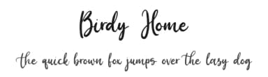 Birdy Home by ReyreyBlue — Script Handwritten Font — thumbnail 1