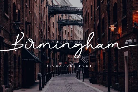 Birmingham Font by aldedesign — Script Handwritten Font