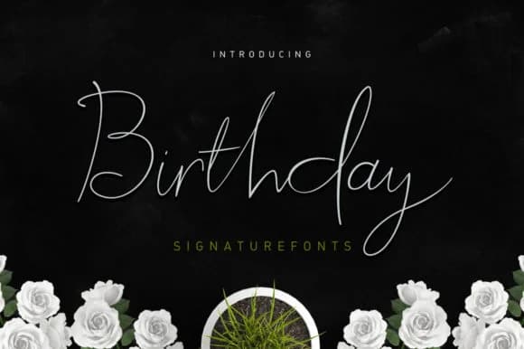 Birthday Script Font by Stripes Studio — Script Handwritten Font