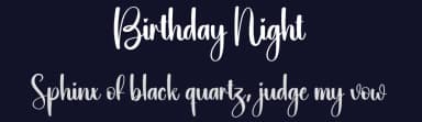 Birthday Night by Scratchones — Script Handwritten Font — thumbnail 2